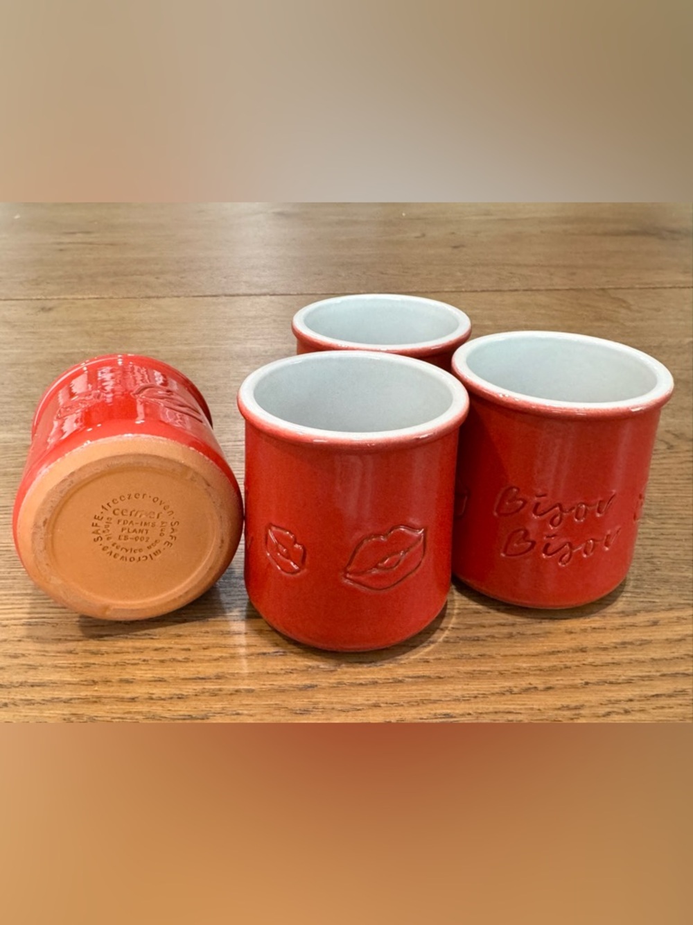 Set of 4 La Fermiere Limited Edition Yogurt Pots – Rare Valentine Edition
